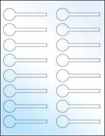 Sheet of 3.6759" x 1" White Gloss Inkjet labels