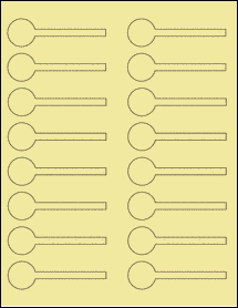 Sheet of 3.6759" x 1" Pastel Yellow labels