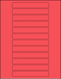 Sheet of 5.125" x 0.75" True Red labels