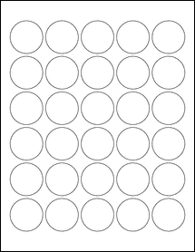 Sheet of 1.4375" Circle  labels