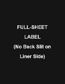 Sheet of 8.5" x 11"  labels