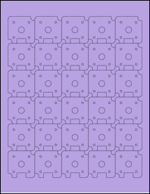 Sheet of 1.533" x 1.533" True Purple labels