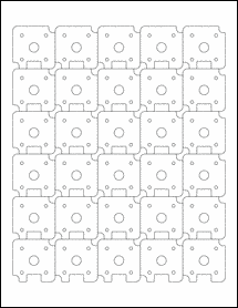 Sheet of 1.533" x 1.533" Aggressive White Matte labels