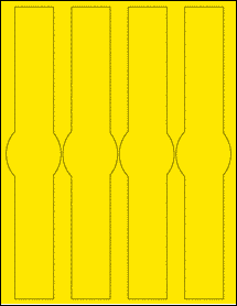 Sheet of 1.9869" x 10.5789" True Yellow labels