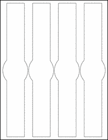 Sheet of 1.9869" x 10.5789" Standard White Matte labels