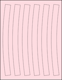 Sheet of 1.0904" x 9.8749" Pastel Pink labels