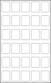 Sheet of 1.375" x 1.75"  labels