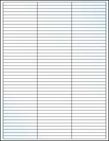 Sheet of 2.7" x 0.25" Clear Gloss Inkjet labels