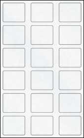 Sheet of 2.25" x 1.9375" Clear Matte Laser labels