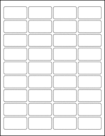 Sheet of 1.9" x 1"  labels