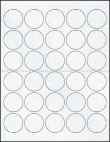 Sheet of 1.5" Circle Clear Matte Inkjet labels