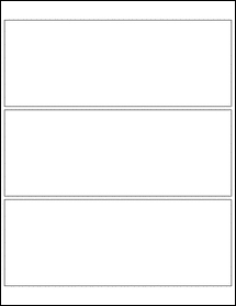 Sheet of 8.25" x 3.125" 100% Recycled White labels