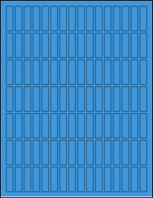 Sheet of 0.375" x 1.375" True Blue labels