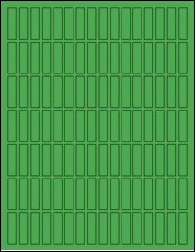 Sheet of 0.375" x 1.375" True Green labels