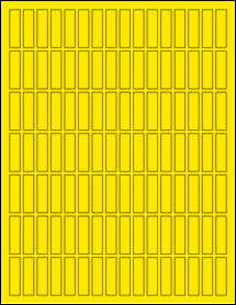 Sheet of 0.375" x 1.375" True Yellow labels