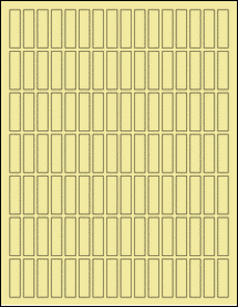Sheet of 0.375" x 1.375" Pastel Yellow labels