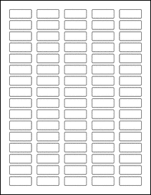 Sheet of 1.25" x 0.5" Weatherproof Matte Inkjet labels