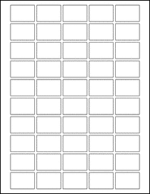Sheet of 1.375" x 0.9375" 100% Recycled White labels