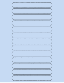 Sheet of 5.375" x 0.6875" Pastel Blue labels