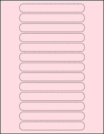 Sheet of 5.375" x 0.6875" Pastel Pink labels