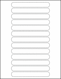 Sheet of 5.375" x 0.6875" 100% Recycled White labels