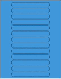 Sheet of 5.375" x 0.6875" True Blue labels