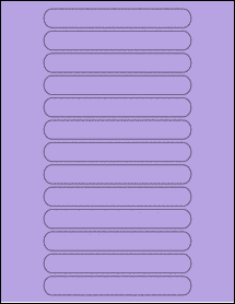 Sheet of 5.375" x 0.6875" True Purple labels