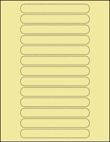 Sheet of 5.375" x 0.6875" Pastel Yellow labels