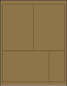 Sheet of 4" x 6" Brown Kraft labels