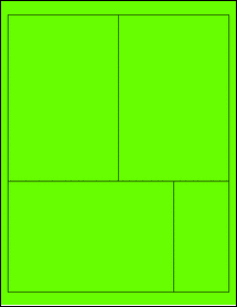 Sheet of 4" x 6" Fluorescent Green labels