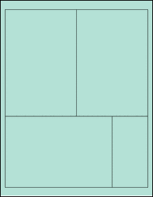 Sheet of 4" x 6" Pastel Green labels