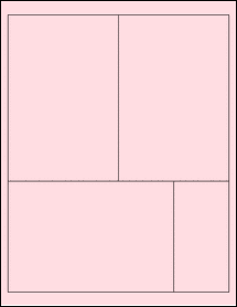 Sheet of 4" x 6" Pastel Pink labels