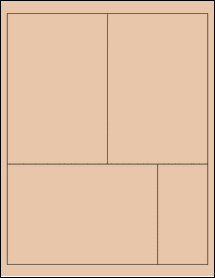 Sheet of 4" x 6" Light Tan labels