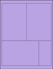 Sheet of 4" x 6" True Purple labels