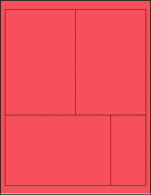 Sheet of 4" x 6" True Red labels