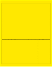 Sheet of 4" x 6" True Yellow labels