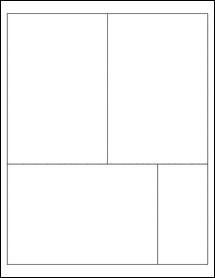 Sheet of 4" x 6" Removable White Matte labels