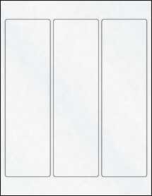 Sheet of 2.55" x 8.9044" Clear Matte Laser labels