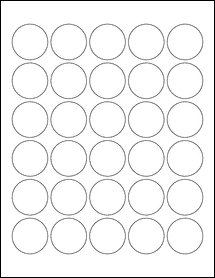 Sheet of 1.4218" Circle  labels