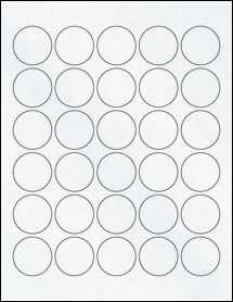Sheet of 1.4218" Circle Clear Matte Laser labels
