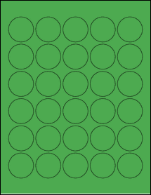 Sheet of 1.4218" Circle True Green labels