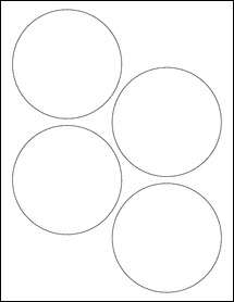 Sheet of 4" Circle  labels