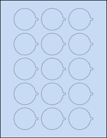 Sheet of 1.9465" x 1.7464" Pastel Blue labels