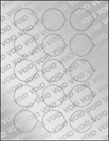 Sheet of 1.9465" x 1.7464" Void Silver Polyester labels