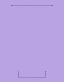 Sheet of 5.6042" x 9.6575" True Purple labels