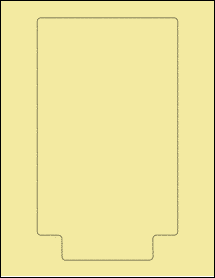 Sheet of 5.6042" x 9.6575" Pastel Yellow labels