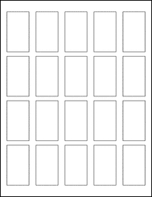 Sheet of 1.25" x 2.25"  labels