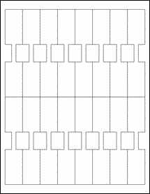 Sheet of 1" x 5" Standard White Matte labels