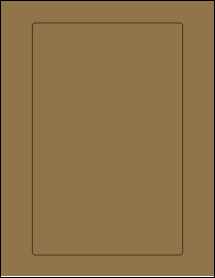 Sheet of 6" x 9.25" Brown Kraft labels