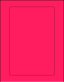 Sheet of 6" x 9.25" Fluorescent Pink labels